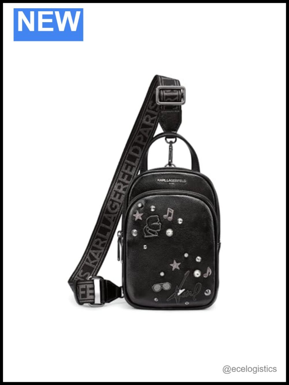 Karl Lagerfeld Maybelle Phone Crossbody Bag - Non-Leather Pebble Patent
